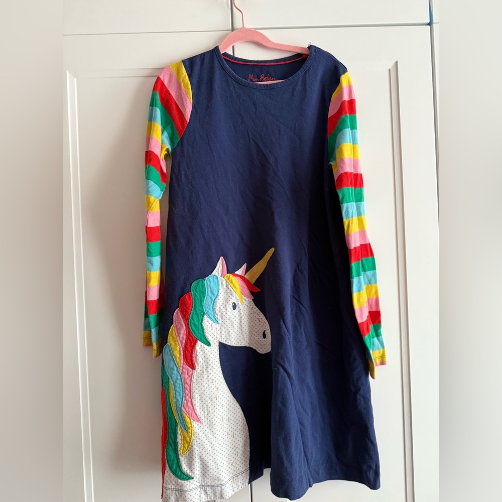 Mini Boden Unicorn Rainbow Dress